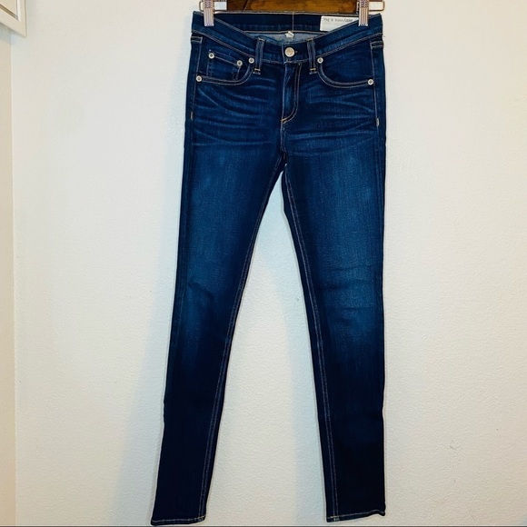 rag & bone Denim - Rag & Bone Skinny Jeans Mid-Rise Stretch Dark Wash Size:25